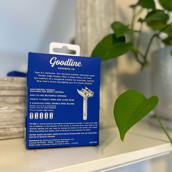 Goodline Grooming Co. Double Edge Safety Razor with Stainless Steel Blades NWT - Picture 2 of 4